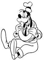 kolorowanki Goofy do wydruku malowanka Disney numer 3